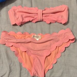 Jessica Simpson Pink Scalloped Bikini